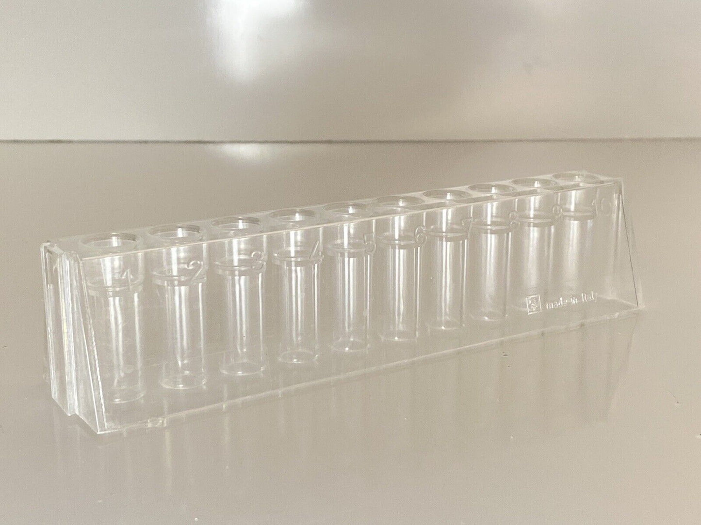 10 -hole Transparent Test Tube Rack Stand Laboratory Shelf Holder Round Vial