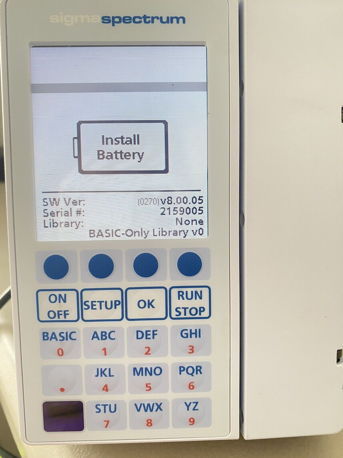 Baxter Sigma Spectrum Infusion System V8 .00.05 No Battery