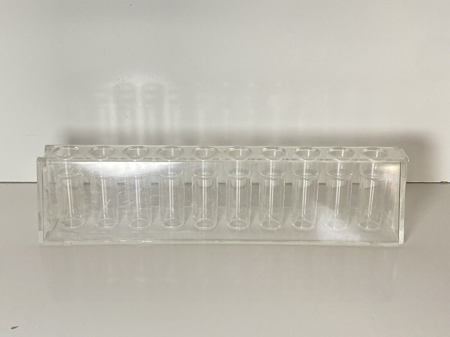 10 -hole Transparent Test Tube Rack Stand Laboratory Shelf Holder Round Vial