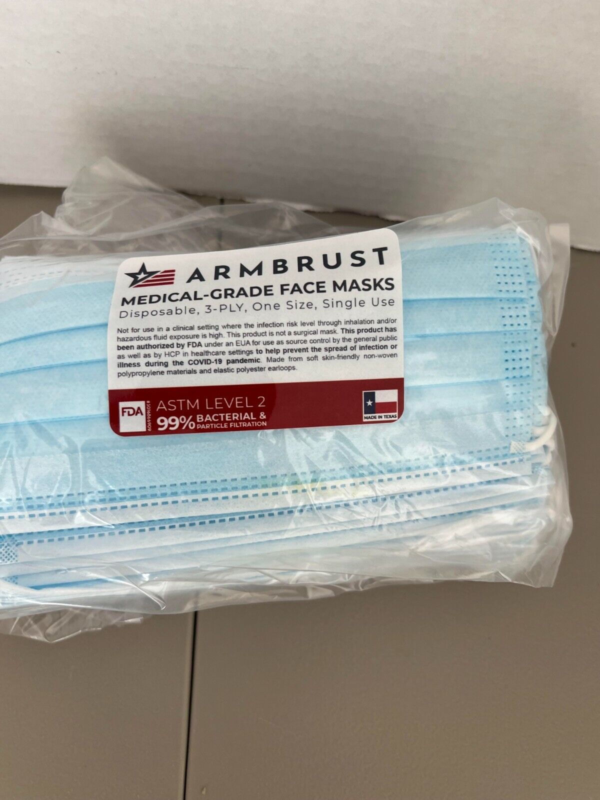 ARMBRUST Medical Face Mask - MADE IN USA - 50pack -Discount When Bought In Bulk!