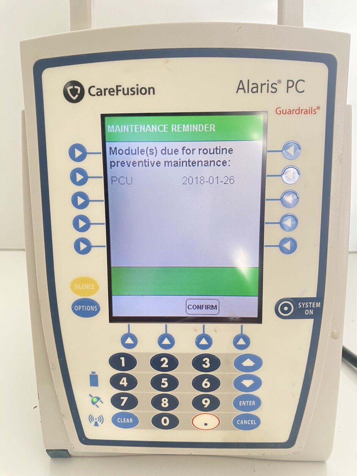 Alaris PC 8015 Care Fusion Guardrails controller module System